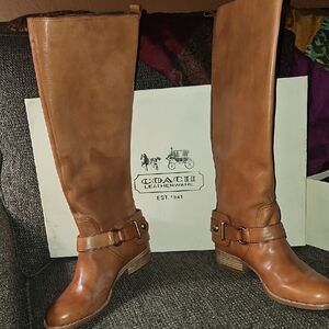 Coach Brown Heeled Boots